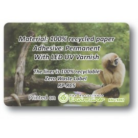 Custom Eco-Friendly 100% PCW Roll Stickers (1" x 2" Rectangle)