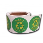 Eco-Friendly 100% PCW Roll Stickers (3" Circle) with Logo