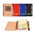 Inspirational Spiral Color Sticky Note Journal With Pen with Logo
