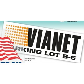 Logo Branded Square Cut Static Cling Decal 11 to 17 Square Inches