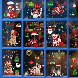 Personalized Christmas Reusable Static Window Sticker Decals