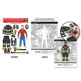 Fireman Dress-Up Peel-N-Place (Caucasian Female) with Logo