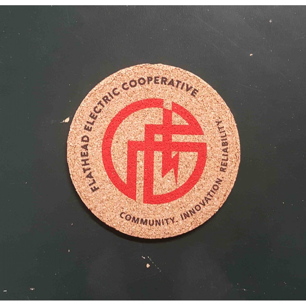 Custom Imprinted 3.5" - Printed Cork Stickers - USA-Made Custom Imprinted 3.5" - Printed Cork Stickers - USA-Made