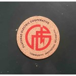 Custom Imprinted 3.5" - Printed Cork Stickers - USA-Made