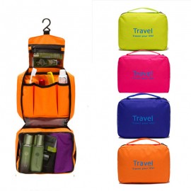 Customized New Trend Design Customized Printing Waterproof Multifunctional Hook Hanging Wash Bag Toiletry Bag C