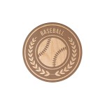 Custom Imprinted Wood Decals | 4" Round | Small Billboard Shape