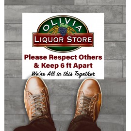 Customized Full Color Rectangle Floor Graphic