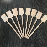 Logo Branded Disposable Wood Rectangle End Drink Stirrer Stick