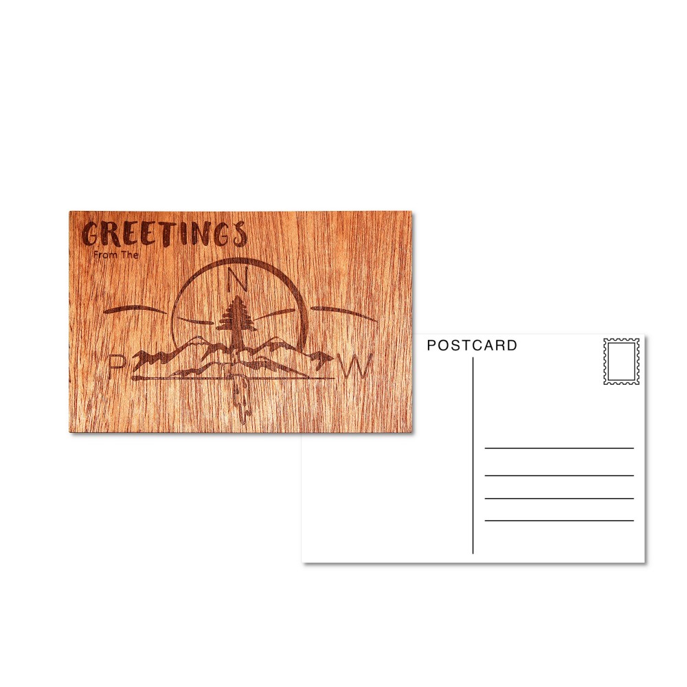 Branded Real Wood Postcard (Mail-able USPS First-Class) 4" x 6"