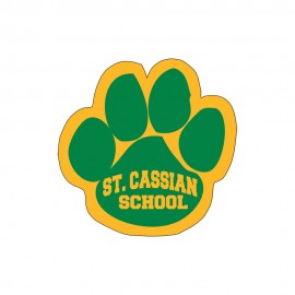 Personalized 5.25" Cat's Paw Shape Car Magnet