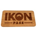 Medium Wooden Logo Sticker Logo Printed