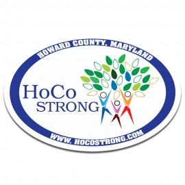 Paper Oval Sticker (4" x 6") with Logo