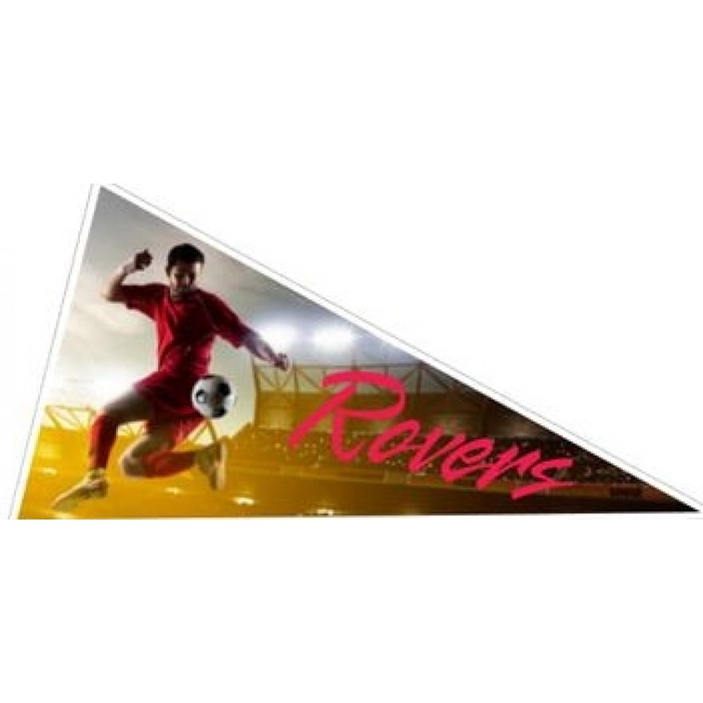 Custom Imprinted Full Color 4 mil Outdoor Vehicle Decal & Booster Triangle Shape Custom Imprinted Full Color 4 mil Outdoor Vehicle Decal & Booster Triangle Shape