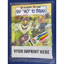 Say "No" To Drugs Sticker Book Fun Pack with Logo