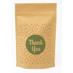 Polka Dots Predesigned Kraft Barrier Pouch 5" W x 8" H x 2.5" D with Logo