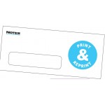 Branded 24# White Wove #10 Envelope w/Window & Blue Tint Flip Seal