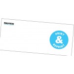 Logo Printed #10 White Wove Envelope w/Blue Tint Flip Seal