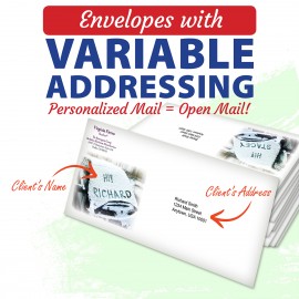 Logo Printed Variable Data Envelopes - 24# - Digital #10