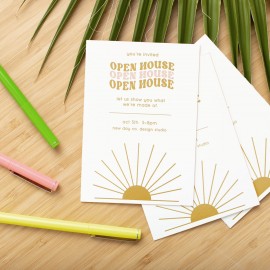 FLAT LETTERPRESS CARD - 5 X 7 Envelop with Logo