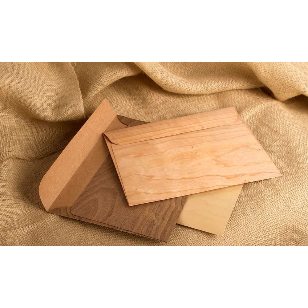5" x 7" - Wood Veneer Envelopes - A7 - Blank - USA-Made Branded 5" x 7" - Wood Veneer Envelopes - A7 - Blank - USA-Made Branded