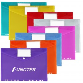 Clear Document Folder Plastic Envelope File Envelope with Label Pocket with Logo