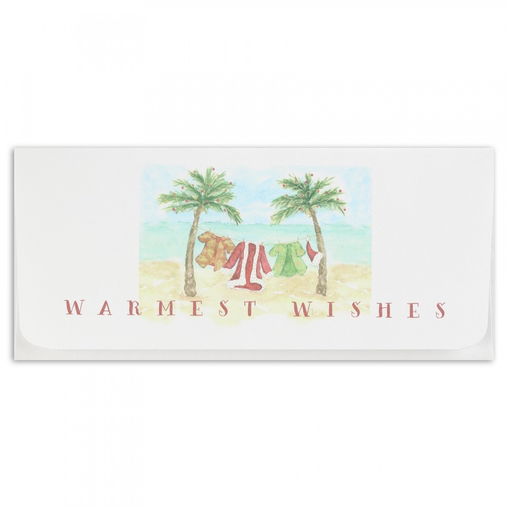 Logo Printed Warmest Wishes Currency Envelope (Palm Beach & Beach) Logo Printed Warmest Wishes Currency Envelope (Palm Beach & Beach)