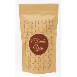 Customized Holiday Red Predesigned Stand Up Kraft Barrier Pouch 6" W x 11" H x 3" D  Customized Holiday Red Predesigned Stand Up Kraft Barrier Pouch 6" W x 11" H x 3" D