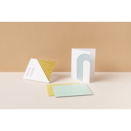 Personalized FOLDED LETTERPRESS CARD - 4.25 X 5.5 Envelop