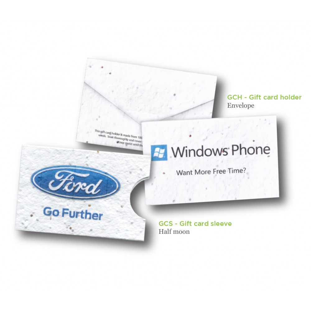 Seed Paper Gift Card holder with Logo