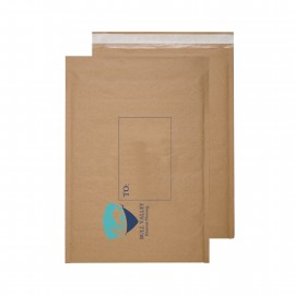 Customized Natural Kraft Padded Mailer Envelope with Full Color Digital Print - (10.5 x 16)