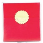 Logo Printed Red Gift Folder w/Gold Seal