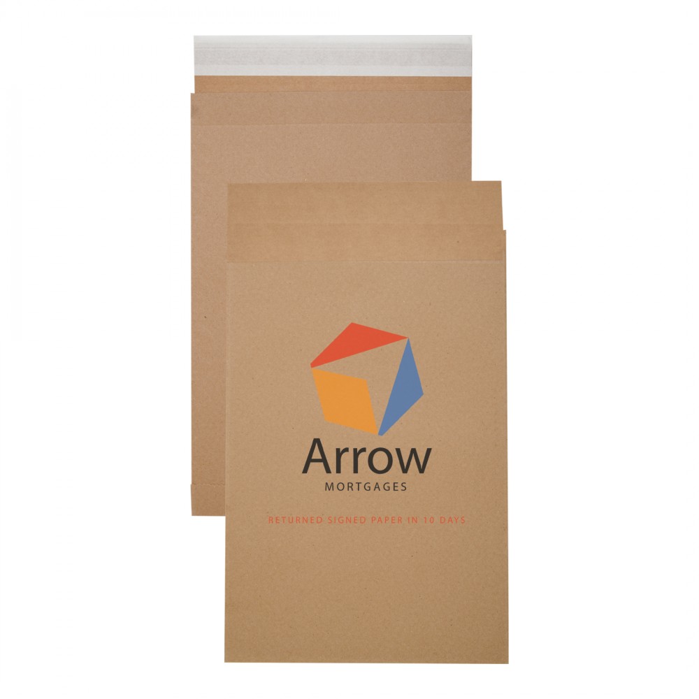 Natural Kraft Eco Mailer Envelope with Full Color Print (10.5 x 16) with Logo