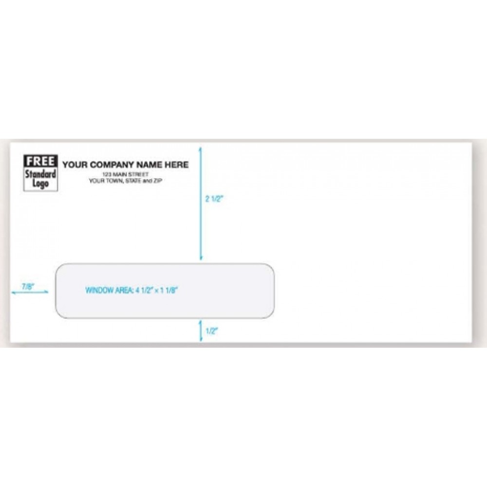 #10 Standard Self-Seal Single-Window Envelope Logo Printed