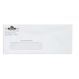 Branded Full Color Standard Gum Flap Business Envelopes w/Security Tint Poly Window