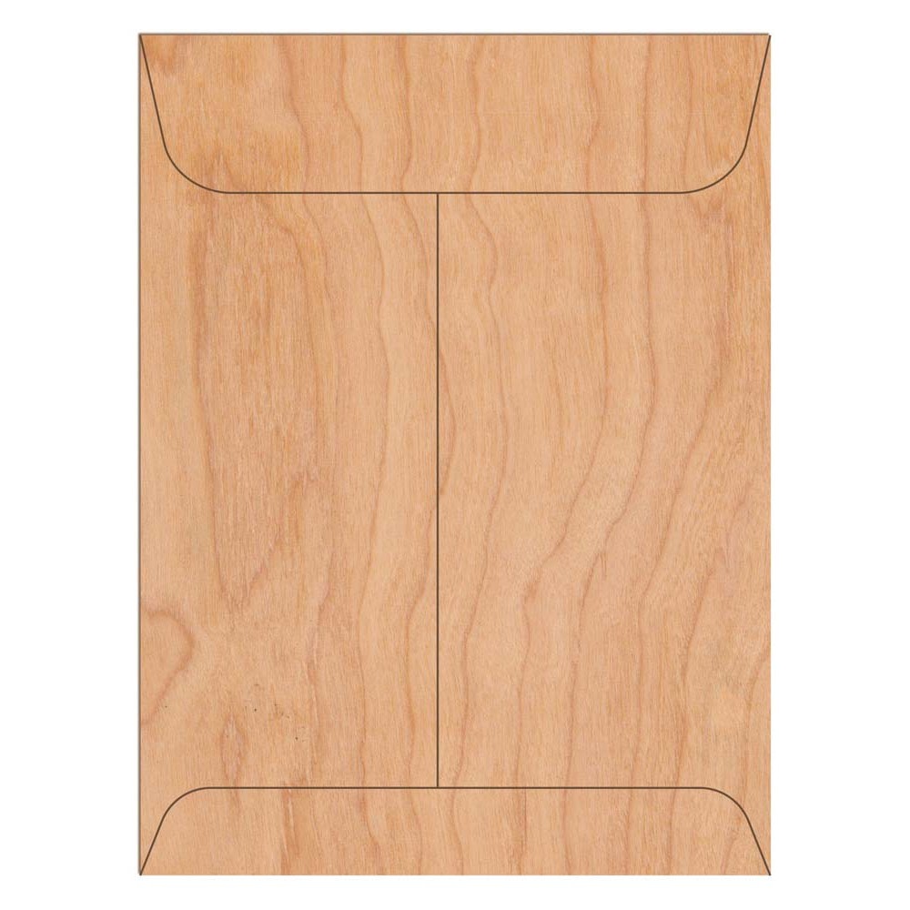 Branded 9" x 12" - Wood Veneer Envelopes - Blank - USA-Made Branded 9" x 12" - Wood Veneer Envelopes - Blank - USA-Made