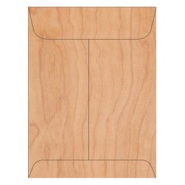 Branded 9" x 12" - Wood Veneer Envelopes - Blank - USA-Made