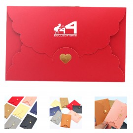 Logo Branded Wavy Edge Pearl Paper Envelope