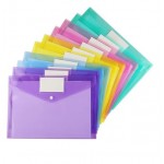 A4 Size File Envelopes with Label Pocket & Snap Button with Logo