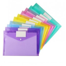 A4 Size File Envelopes with Label Pocket & Snap Button with Logo