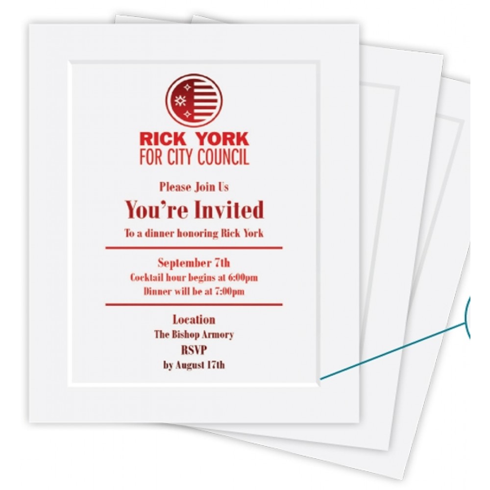 Branded Card & Foldover Spot Color & Foil Stamped Announcements (4 Baronial) Branded Card & Foldover Spot Color & Foil Stamped Announcements (4 Baronial)