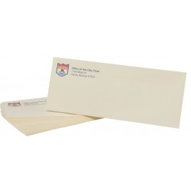 Spot Color Raised Print #10 Linen, Smooth or Opaque Stationery Envelopes Logo Printed