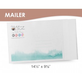 9 1/2" x 14 1/2" Peel and Seal White Kraft Paper Mailer with Full-Color Digital Imprint with Logo  9 1/2" x 14 1/2" Peel and Seal White Kraft Paper Mailer with Full-Color Digital Imprint with Logo