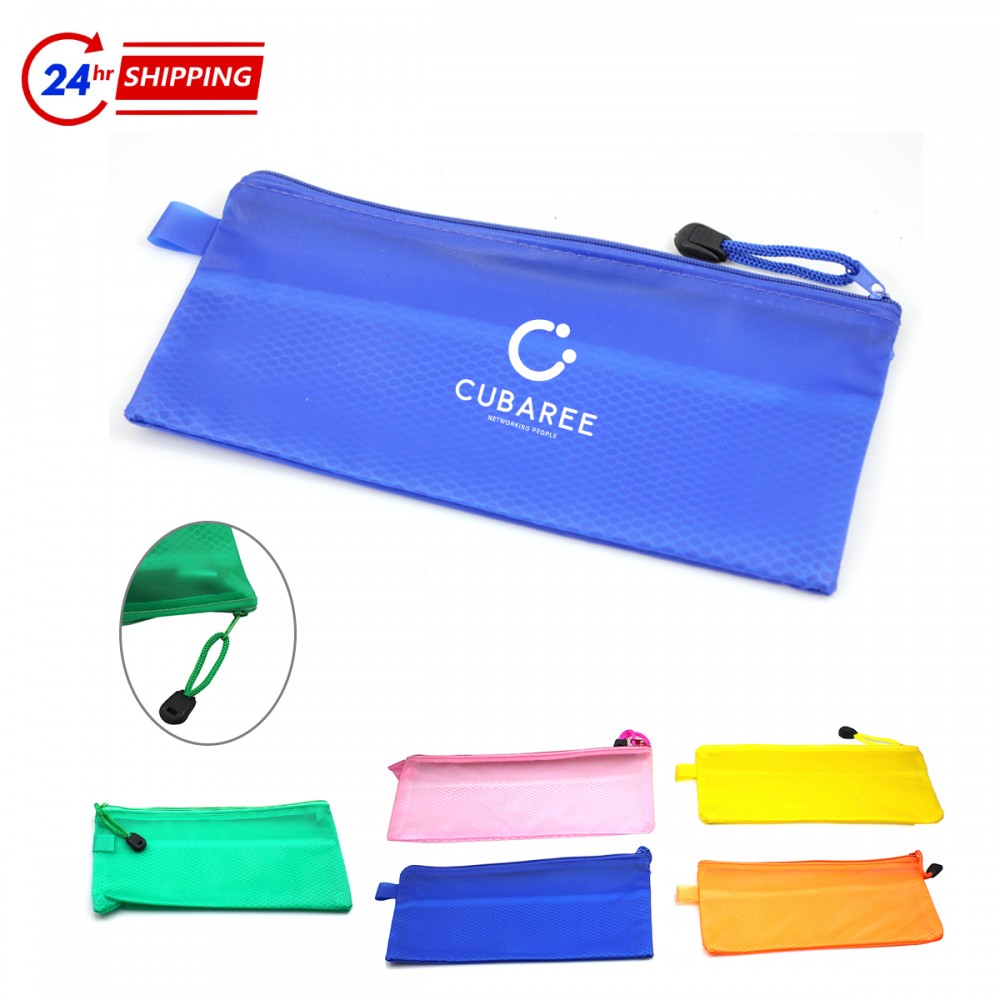 Logo Branded A6 Frosted PVC Waterproof File Bag