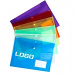 Plastic Document Envelopes W/ Label Pocket with Logo