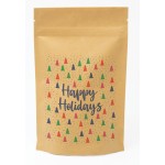 Bold Christmas Trees Predesigned Kraft Barrier Pouch 5" W x 8" H x 2.5" D with Logo
