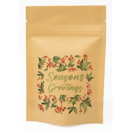 Promotional Holly Predesigned Kraft Barrier Pouch 4" W x 6" H x 2" D