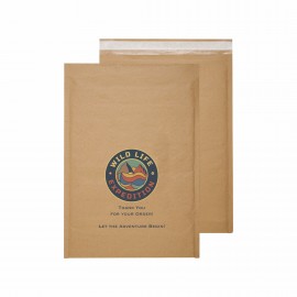 Custom Natural Kraft Padded Mailer Envelope with Full Color Digital Print - (9.5 x 14.25)