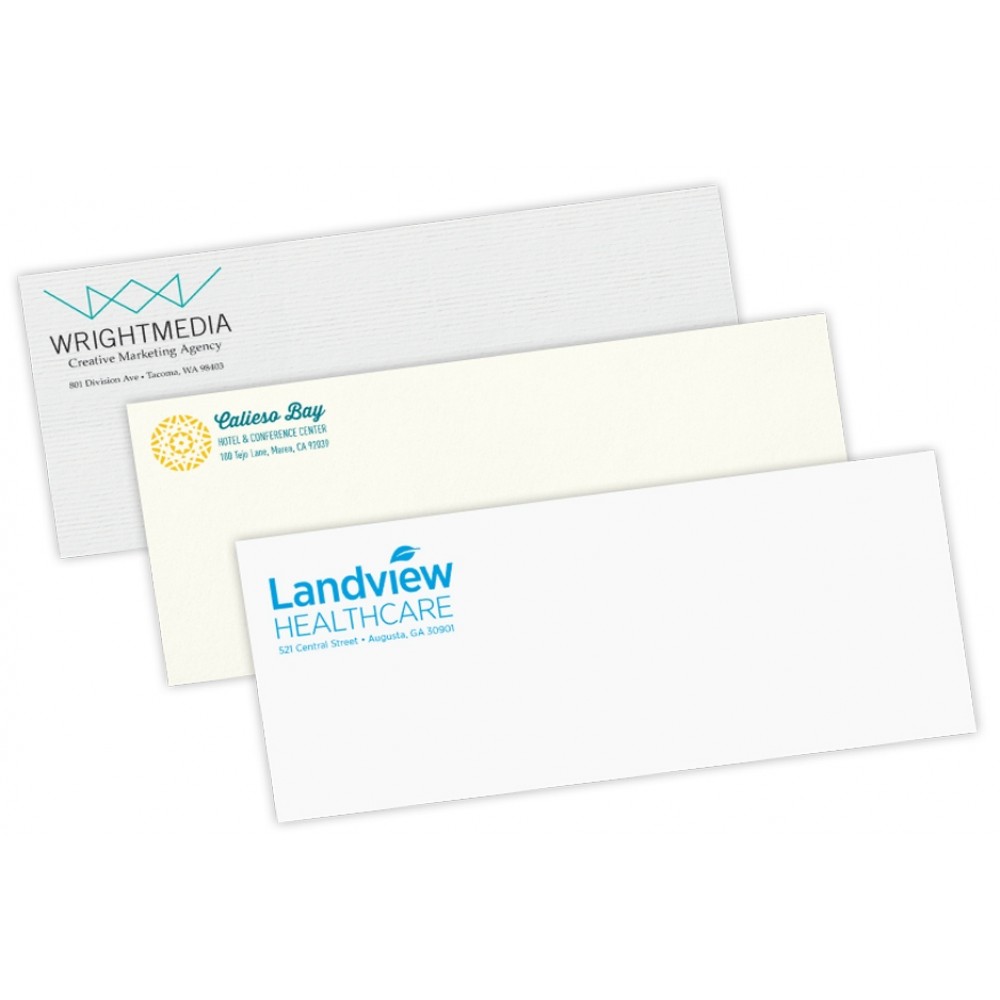 Spot Color Flat Print #10 Stationery Envelopes w/24 Lb. Stock & 70 Lb. Text Custom Imprinted Spot Color Flat Print #10 Stationery Envelopes w/24 Lb. Stock & 70 Lb. Text Custom Imprinted