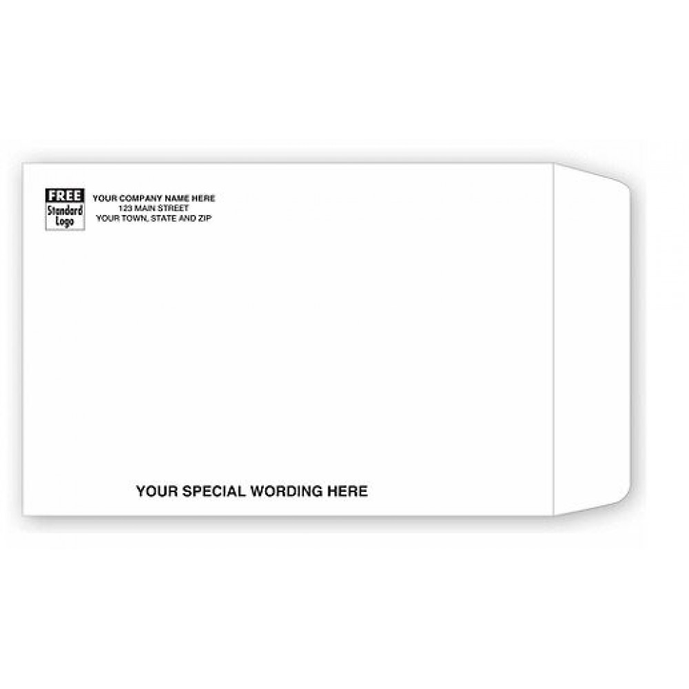 White Mailing Envelope - Open End Logo Printed White Mailing Envelope - Open End Logo Printed
