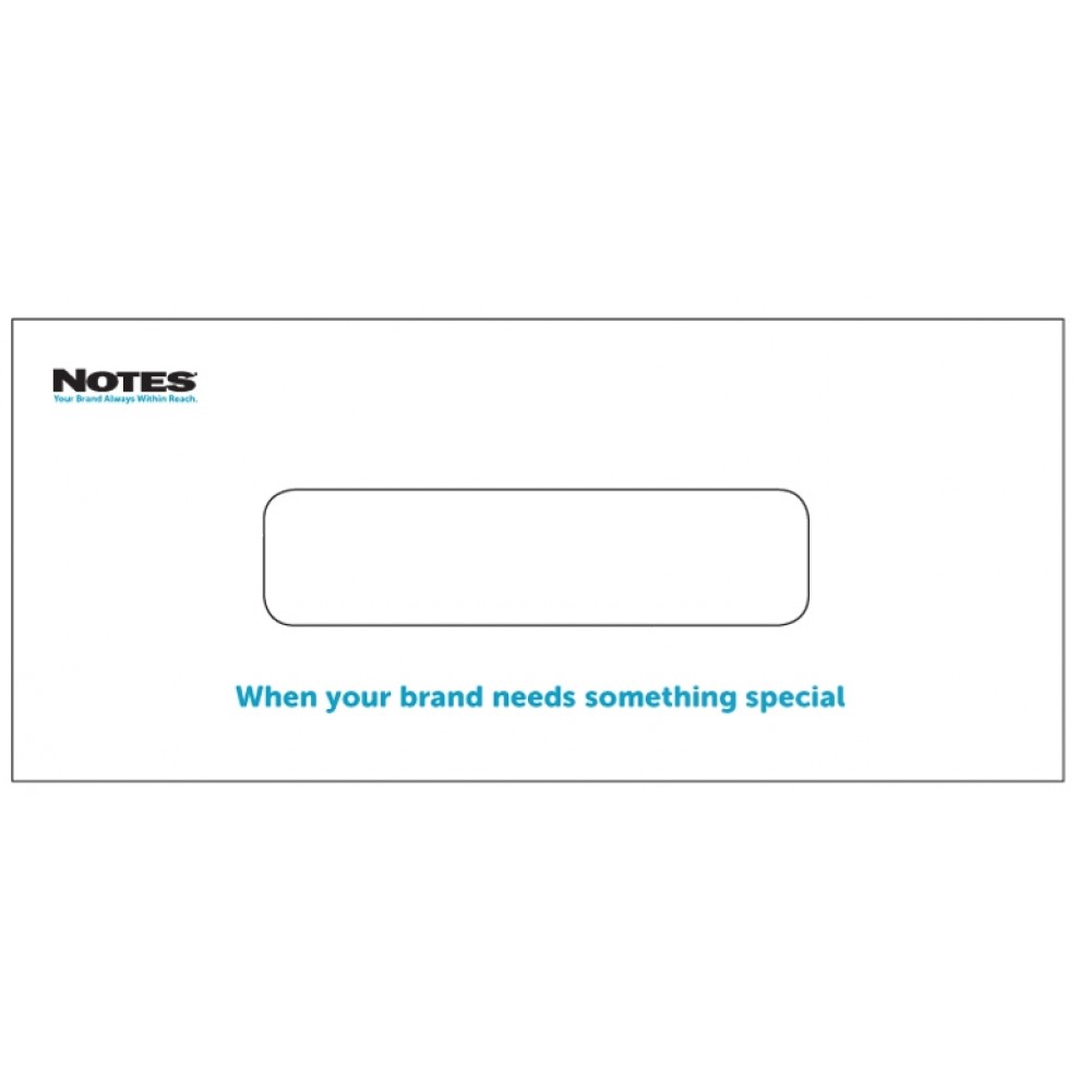 Logo Printed 24# White Wove #9 Envelope w/Special Window Logo Printed 24# White Wove #9 Envelope w/Special Window